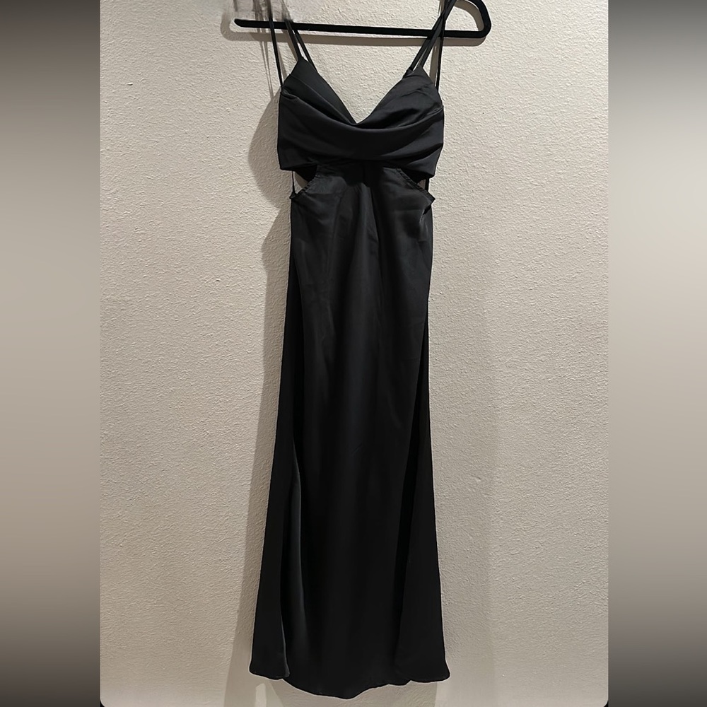 Black cut out maxi dress small